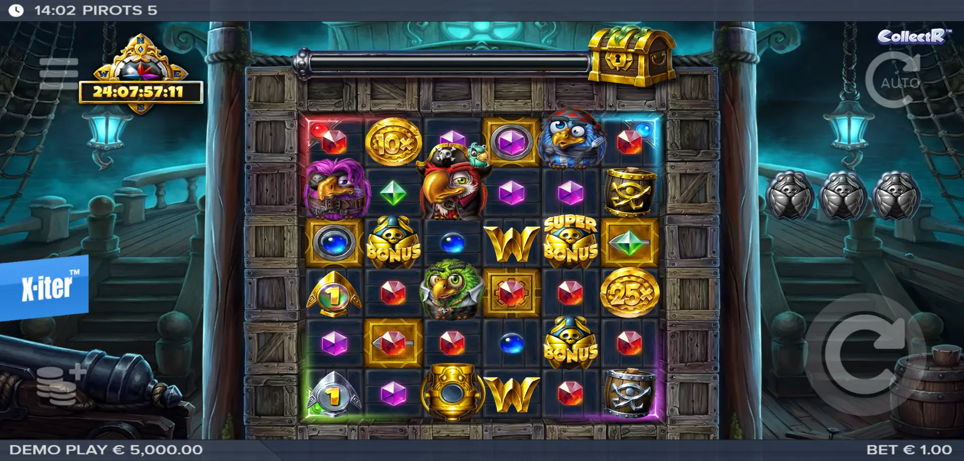 Pirots 5 slot online di ELK Studios – avventura nel Tempio Maledetto